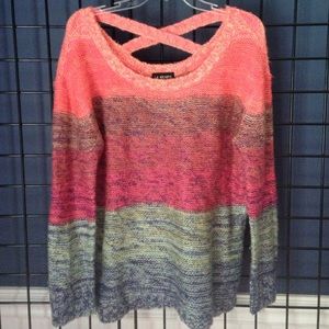 LA: Hearts Multicolor Woven Sweater