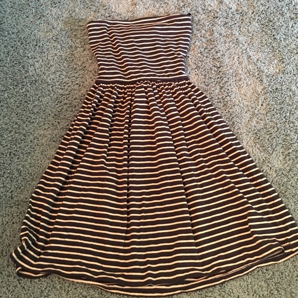 Strapless Striped Dress
