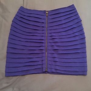 Silence + Noise Zip Front Tiered Skirt
