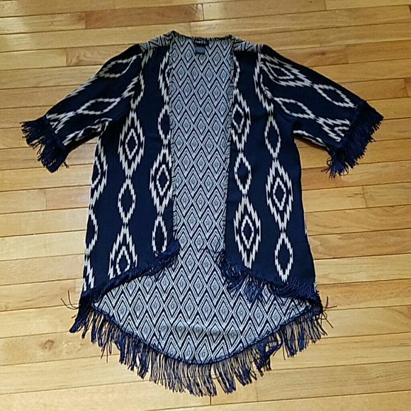 SOLD💲Aztec Fringe Kimono - Picture 1 of 2