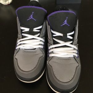 Nike Jordan's black, grey & purple