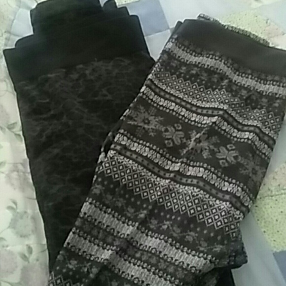 Leggings black leopard and snowflake