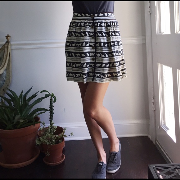 Dresses & Skirts - Cat Print Urban Outfitters Skirt