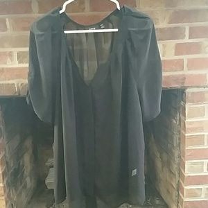 Plus-size sheer blouse