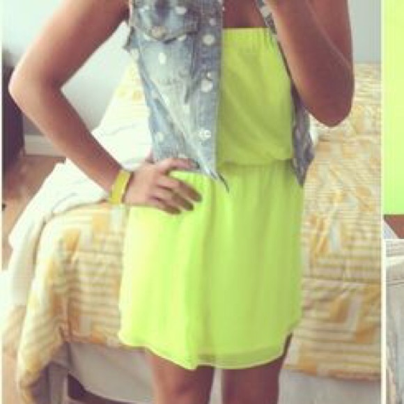 ✨ Neon dress | Strapless ✨