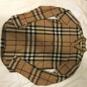 Burberry men's button-down dress shirt, like new.