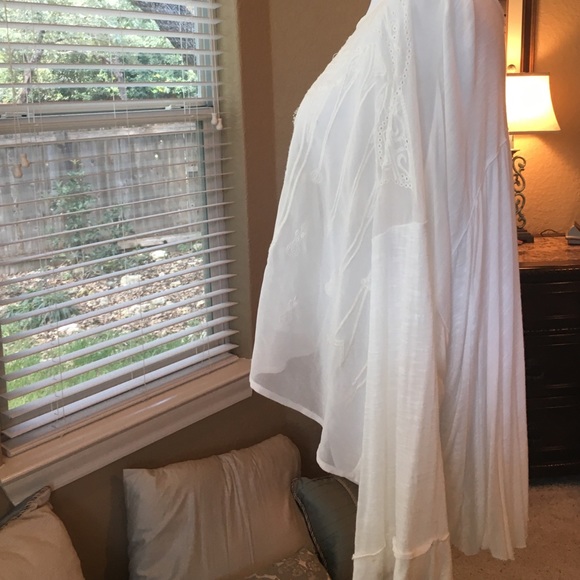 Free People Ivory Embroidered Top - Picture 2 of 4