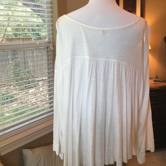 Free People Ivory Embroidered Top - Picture 3 of 4