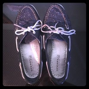 Blue glitter Sperry Top-Sider