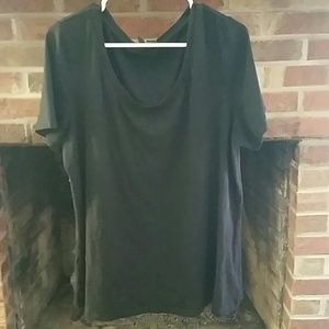 Plus-size black tee