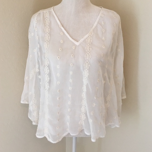 Bar iii Ivory Lace Top