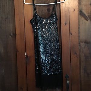 Great gatsby sequined Cami dress with fringe