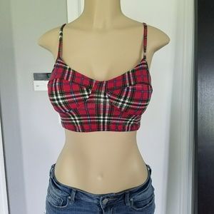 Forever 21 Plaid Crop top
