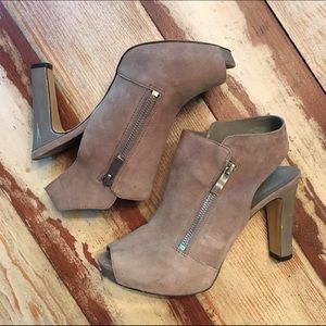Franco Sarto Grey Suede Vesper Peep Toe
