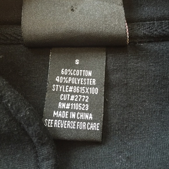 Cute Black Sweatshirt Material Jacket- Size Small - Picture 2 of 3