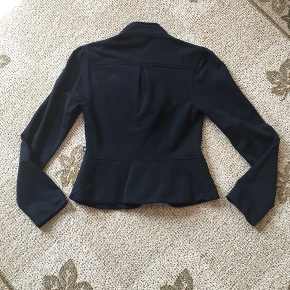 Cute Black Sweatshirt Material Jacket- Size Small - Picture 3 of 3