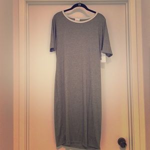 LulaRoe Julia Large Heathered  Gray NWT