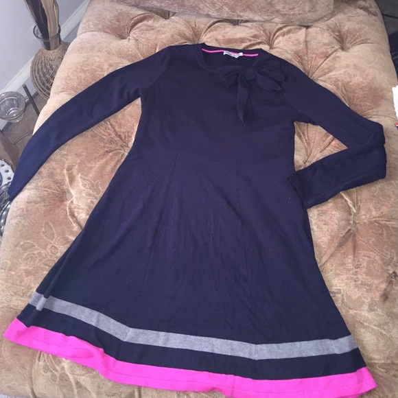 Blue , pink , and grey dress