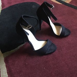Black ankle strapped heels