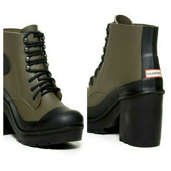 Hunter Shoes - 🚨SOLD🚨 NIB HUNTER ORIGINAL HEEL LACE UP BOOTS