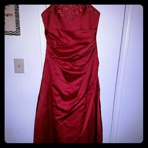 David's Bridal Red Dress
