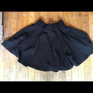 UO High-Waist Black Skater Skirt