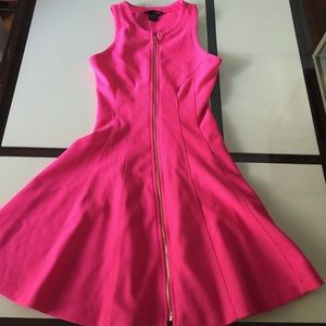 Aqua Fuschia dress - zip up