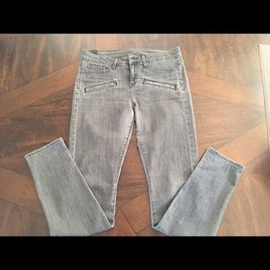 Vince distressed grey skinny jeans