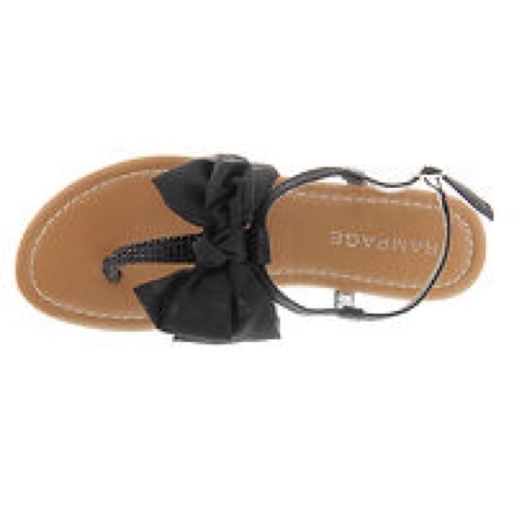 Rampage Jiffie black bow sandal
