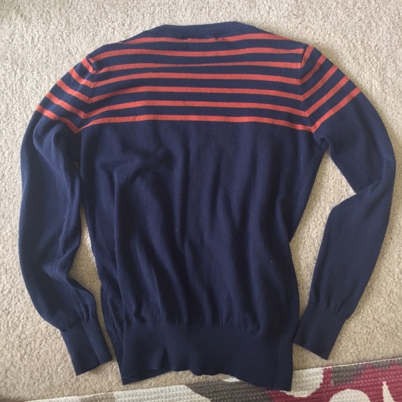 Forever21 Half Stripped Navy Cardigan M size