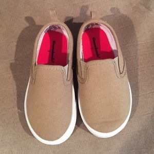 Toddler Boy's Slip on Khaki Shoes