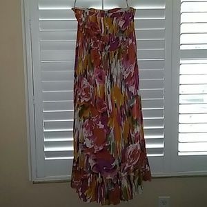 Strapless multicolor dress