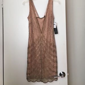 Aidan mattox beaded flapper 60s style dress