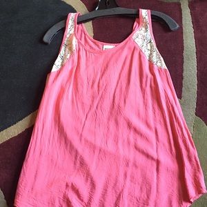Pink lace tank