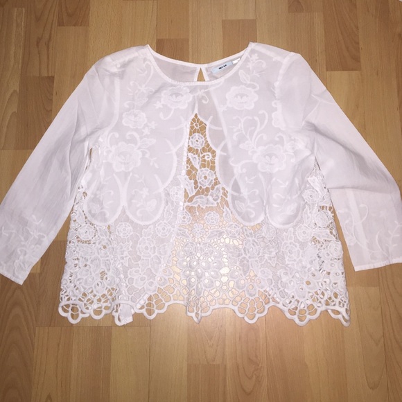 Urban Outfitters White Lace Top