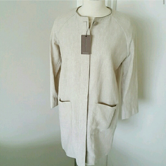 ROSCHTERRA  Jackets & Blazers - ROSCHTERRA Linen Long Blazer.