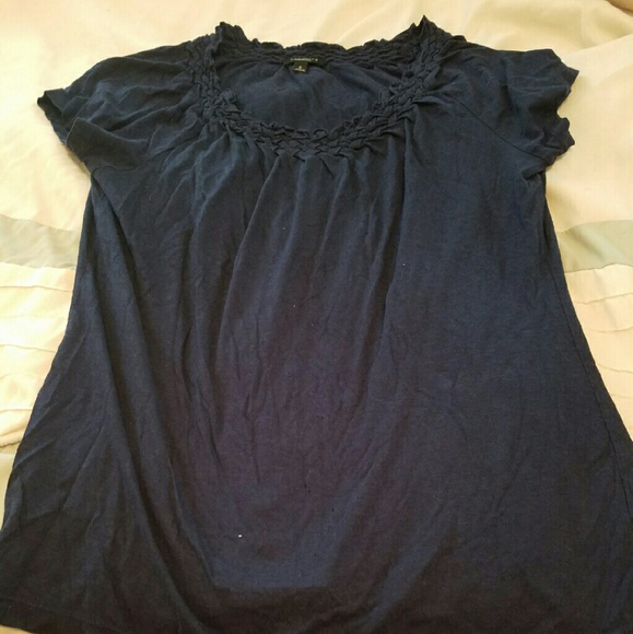 Talbot's navy blouse
