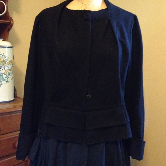 Lilith black wool waistcoat. - Picture 1 of 3