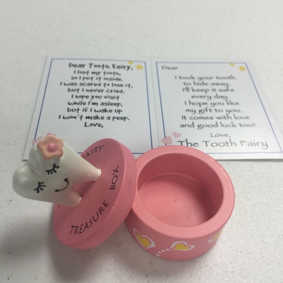 Tooth Fairy Treasure Box-Pink Heart