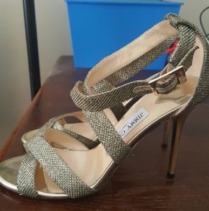 Jimmy Choo Lottie Strappy Gold Heels