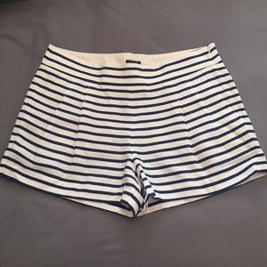 J Crew Factory Navy & White Stripe Shorts