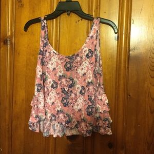 floral open back tank. I accept offers.