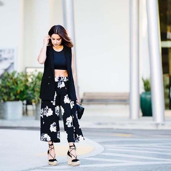 Floral Print Culottes