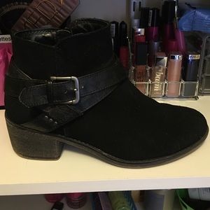 Suede Bootie with ankle detail