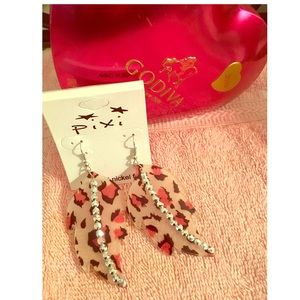 Rhinestone Printed Earrings