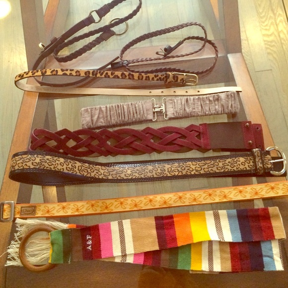Lot of 7 cute belts! The red one is sold!