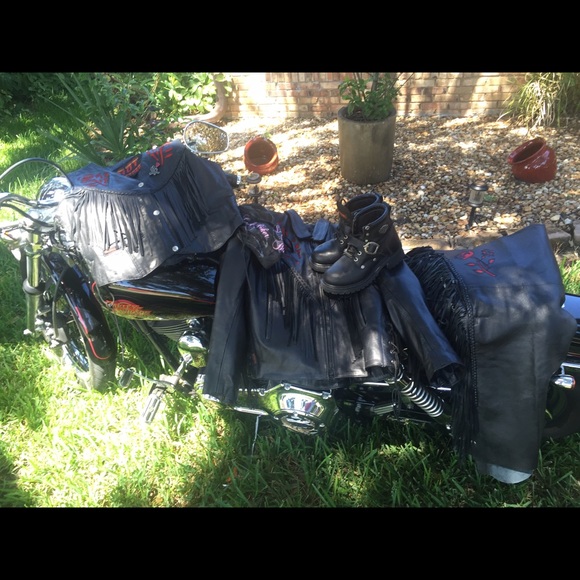 Leather motorcycle jacket