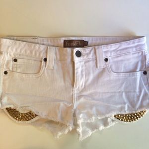 Frankie B. White Denim Shorts