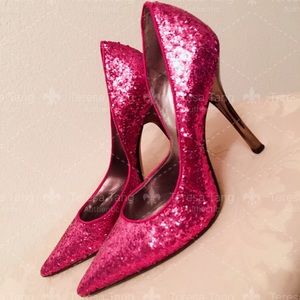 Guess glitter pumps.