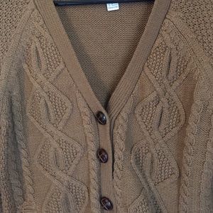 Cable knit cardigan